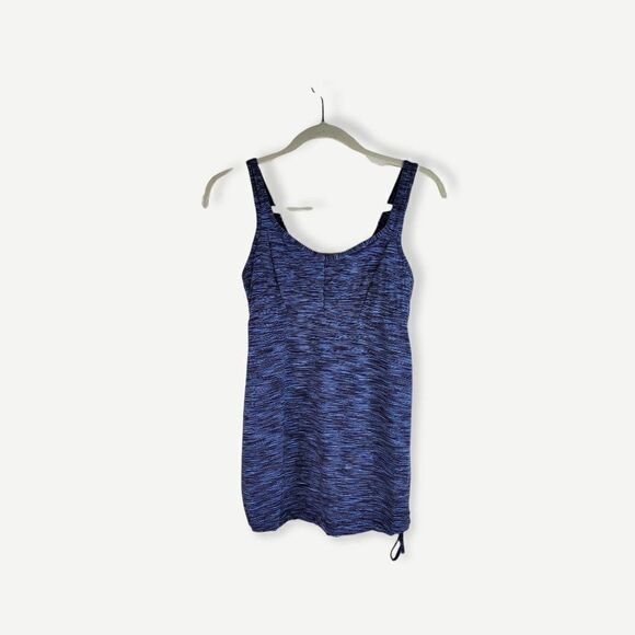 Lucy Tank Top Blue Size Small Ties At Hem Stretchy - Picture 1 of 10